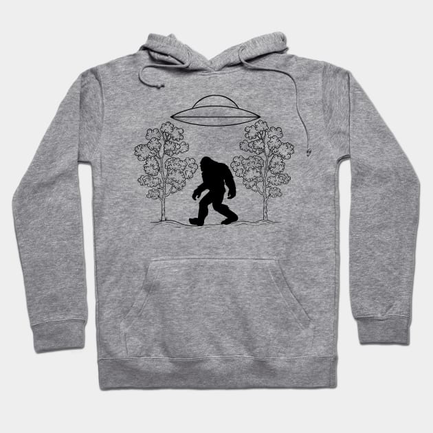 That Bigfoot kidnapped my UFO Hoodie by Tattoos By Pigpen 